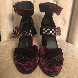 Rebecca Minkoff burgundy suede shoes